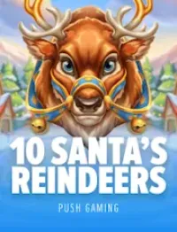 10 santas reindeers logo